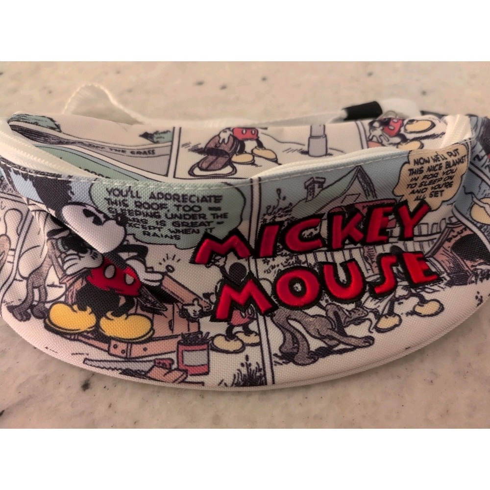 DISNEY MICKEY MOUSE COMIC NEWSPRINT FANNY BAG
